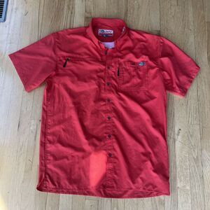DPF Drake Performance Mens Button-Down Short Sleeve Size L ‎ Next Level Corvette